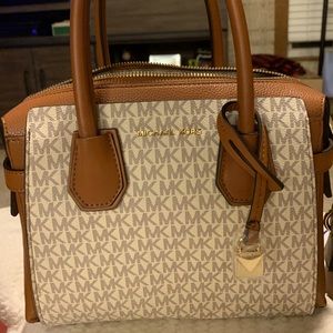 Michael Kors Mercer Logo belted Satchel